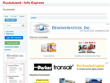 Tablet Screenshot of express.ee